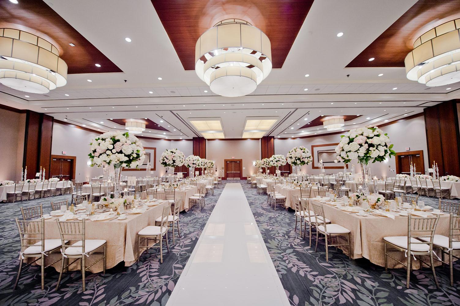wedding reception decor - westin memorial - royal luxury - wedding rentals