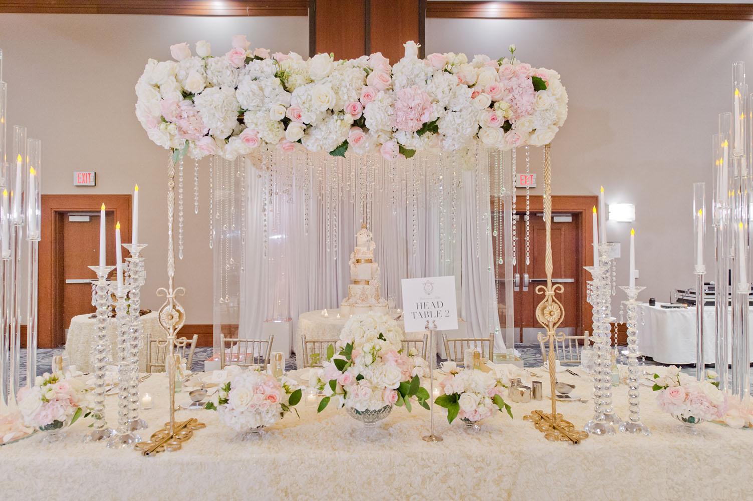 wedding reception decor - westin memorial - royal luxury - wedding rentals