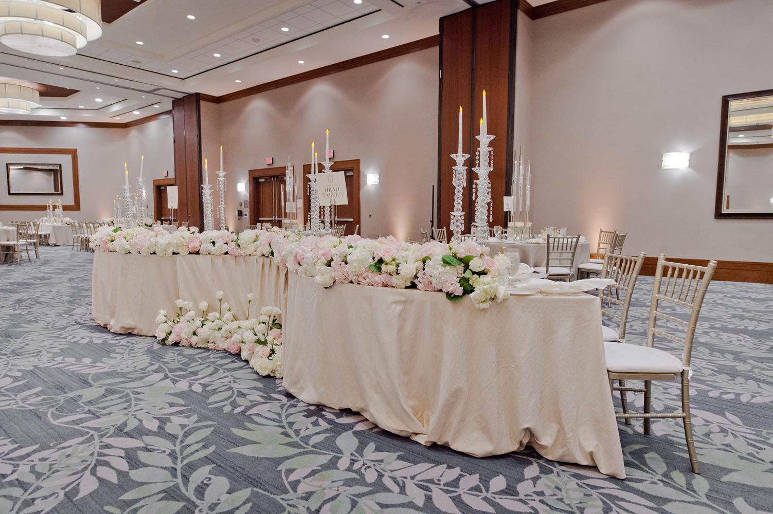 wedding reception decor - westin memorial - royal luxury - wedding rentals
