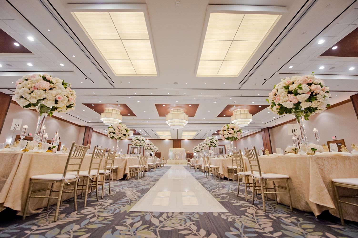 wedding reception decor - westin memorial - royal luxury - wedding rentals