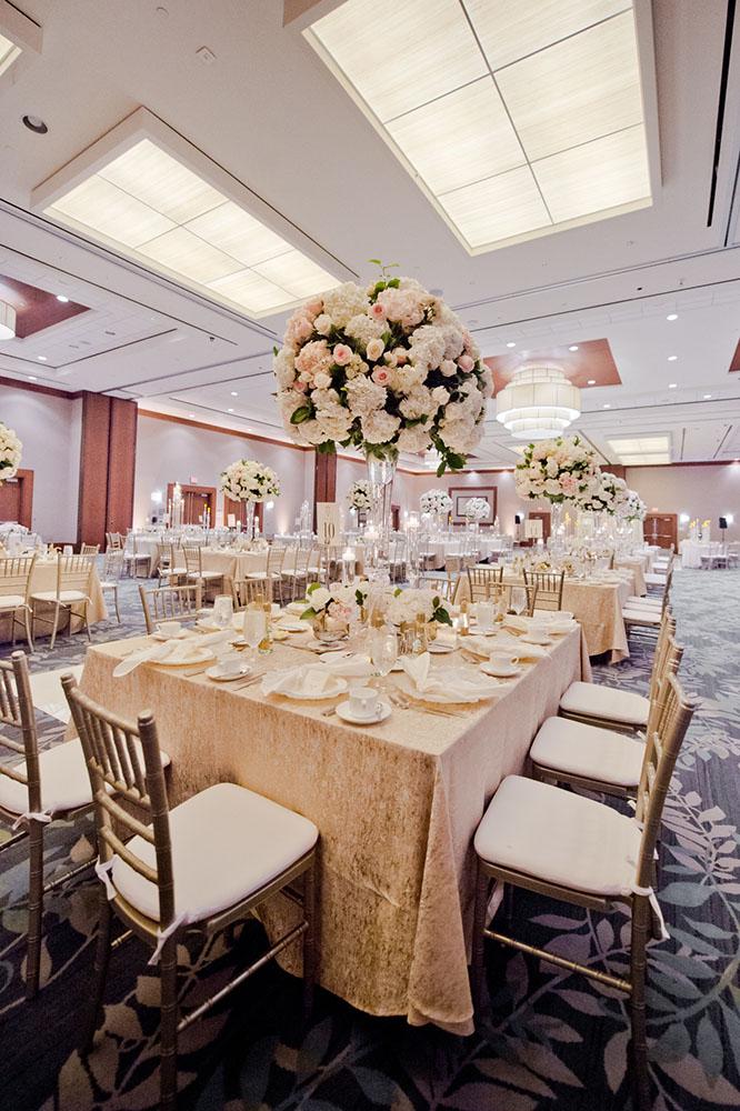 wedding reception decor - westin memorial - royal luxury - wedding rentals