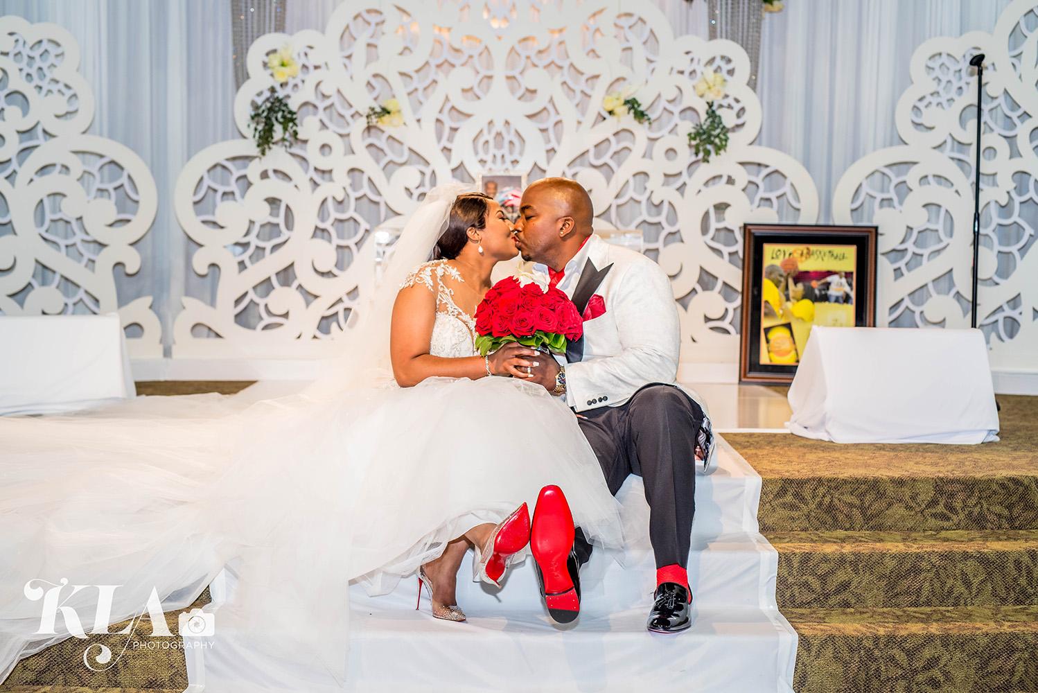 red wedding - luxury - crystal table - white chairs - ghost chairs - rentals in houston - royal luxury
