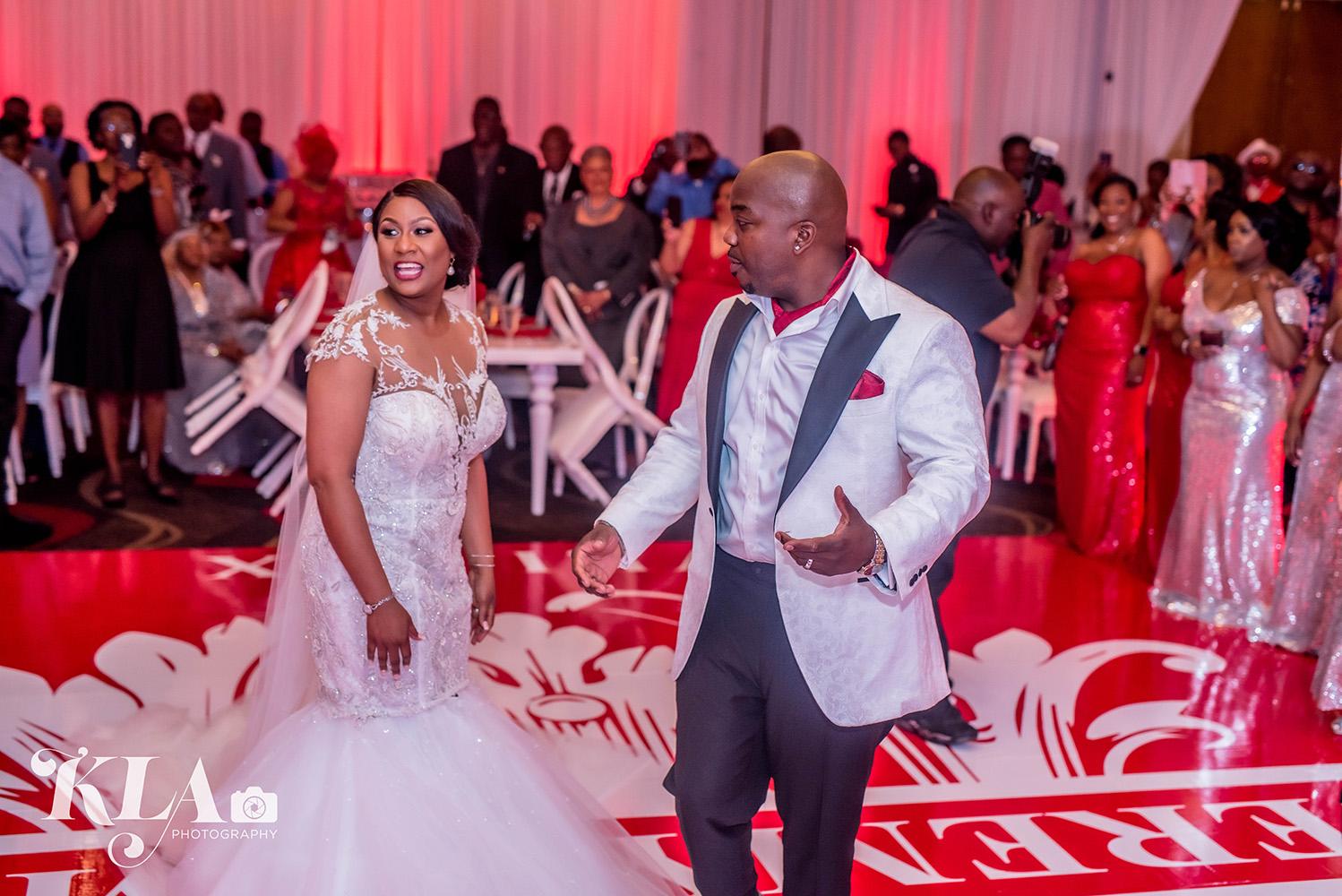 red wedding - luxury - crystal table - white chairs - ghost chairs - rentals in houston - royal luxury