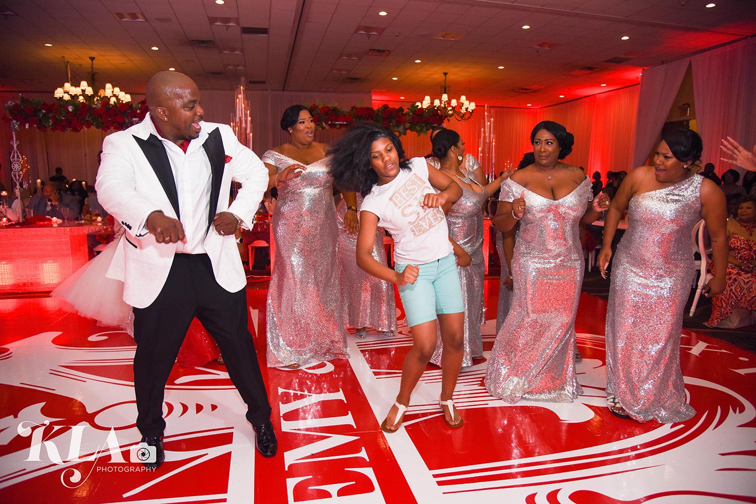 red wedding - luxury - crystal table - white chairs - ghost chairs - rentals in houston - royal luxury