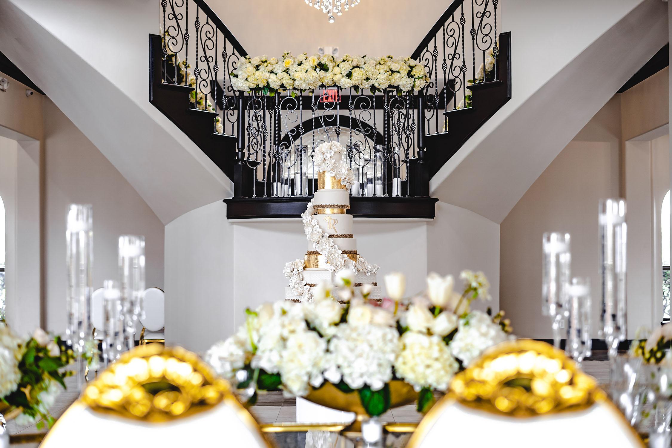 wedding cake - cakes by gina -- palm royal villa - royal luxury events