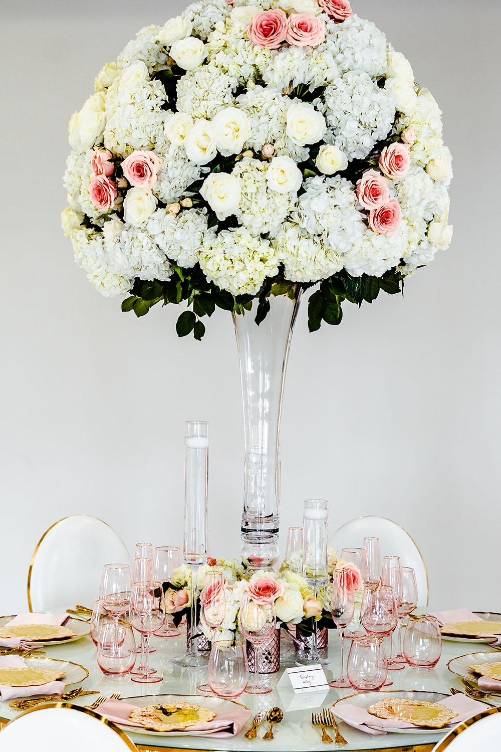 elegant and luxurious decor for Palm Royal Villa’s Grand Opening Open House in Katy, Texas. We showcased a variety of wedding decor ideas including our luxury chairs, crystal tables, elegant charger plates, tableware