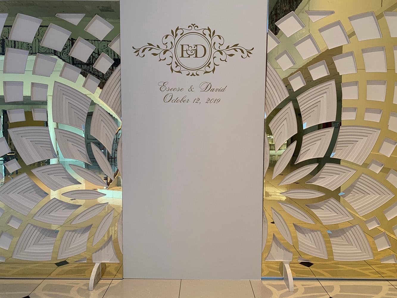 gold and white wedding at signature manor - houston wedding decor rentals - florist - royal luxury