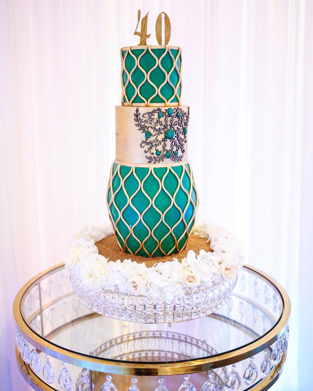birthday cake table