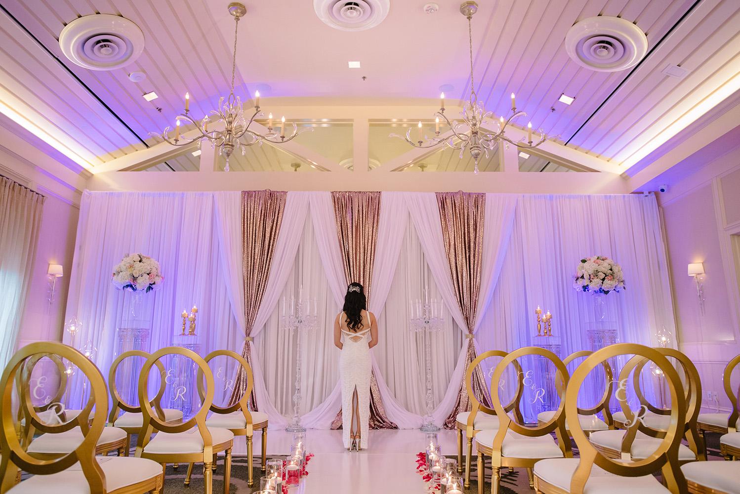 gold wedding decor - houston - brennans - rentals - florist