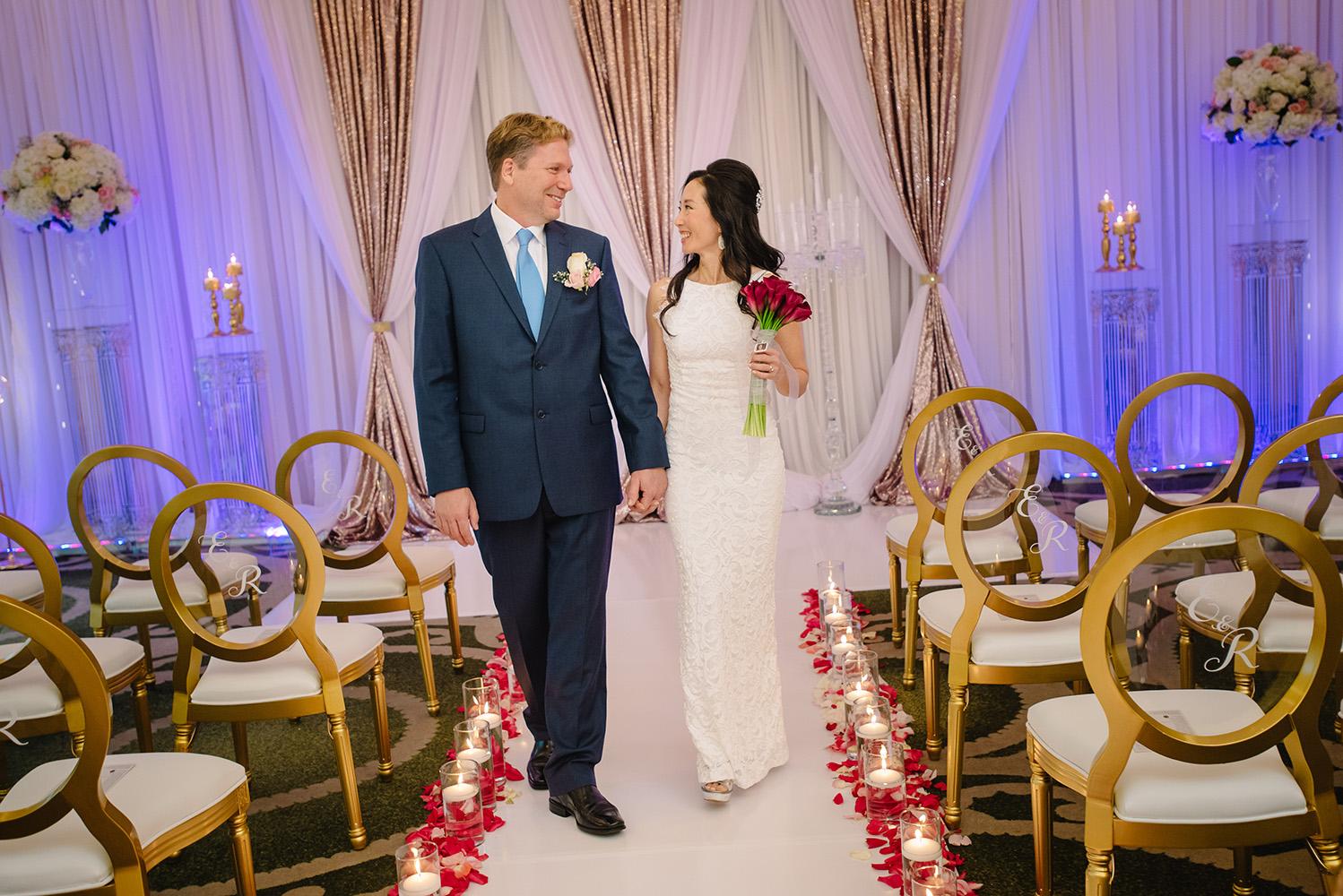 gold wedding decor - houston - brennans - rentals - florist