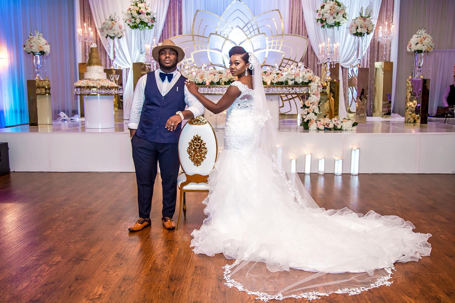 gold luxury wedding decor - royal luxury events - florist