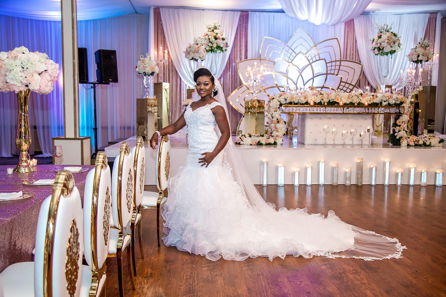 gold luxury wedding decor - royal luxury events - florist