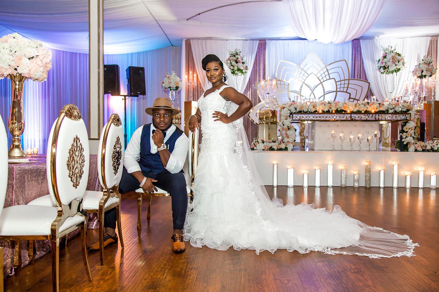 gold luxury wedding decor - royal luxury events - florist