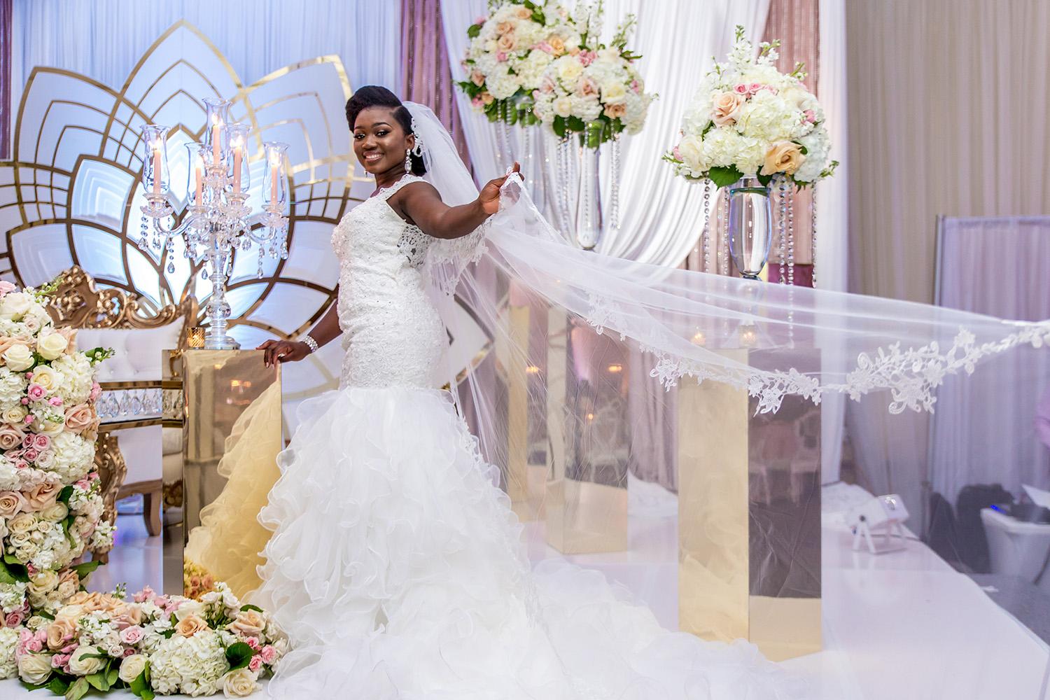 gold luxury wedding decor - royal luxury events - florist