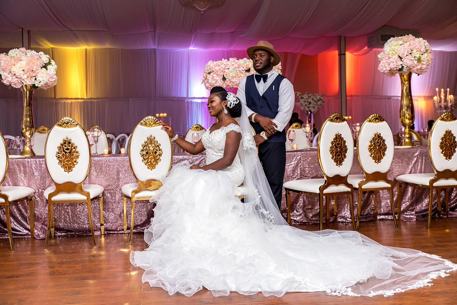 gold luxury wedding decor - royal luxury events - florist