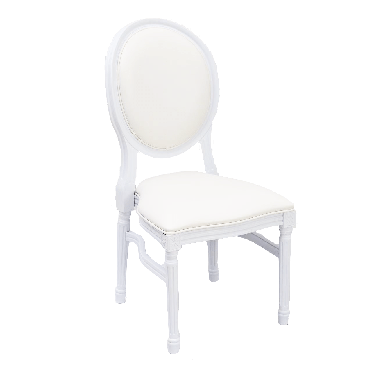White King Louis XVI Dining Chair with Solid Back Cushion