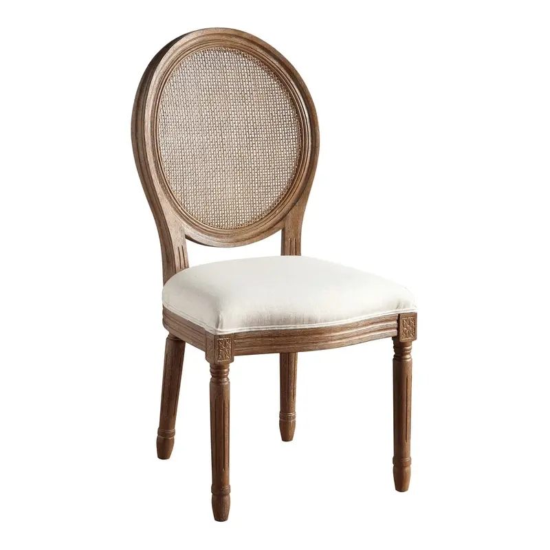 Wooden Mesh Rustic Farm Louis Chair