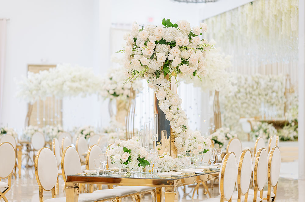 wedding at the citadel houston - ceiling decor - ceremony decor - florist
