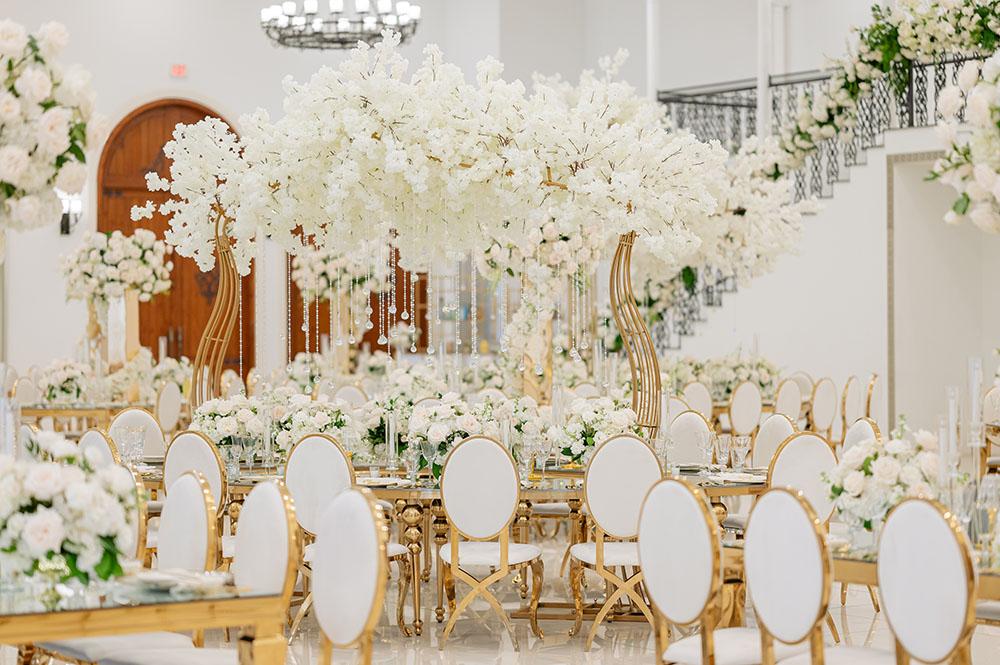 wedding at the citadel houston - ceiling decor - ceremony decor - florist
