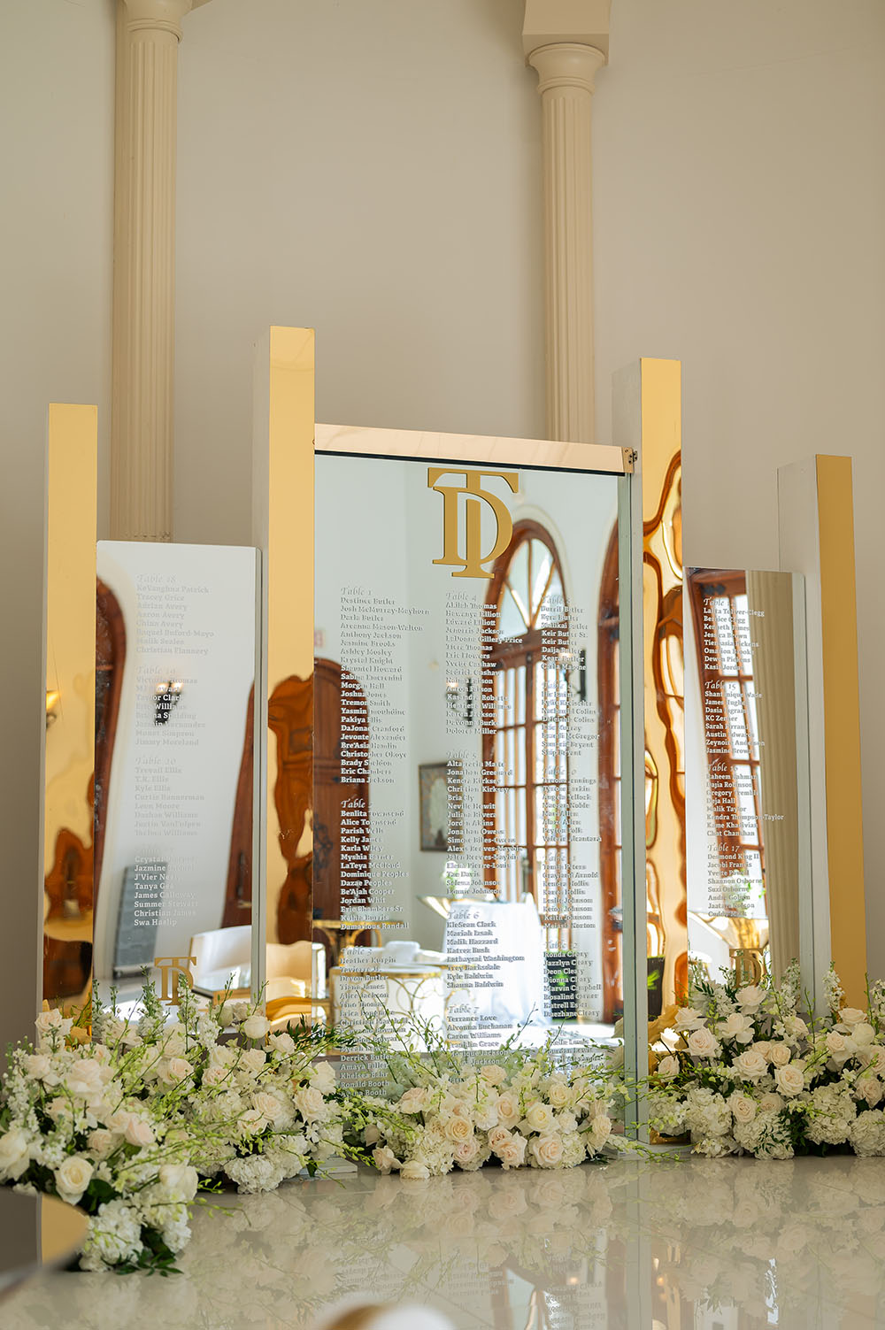 Desiree & Tavierre: White & Gold Wedding with Ceiling Decor at The Citadel Houston