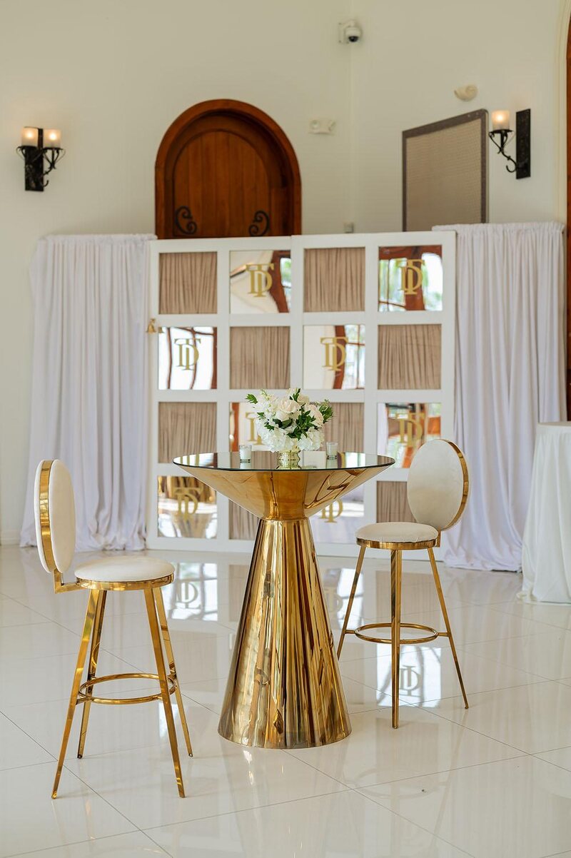 Desiree & Tavierre: White & Gold Wedding with Ceiling Decor at The Citadel Houston