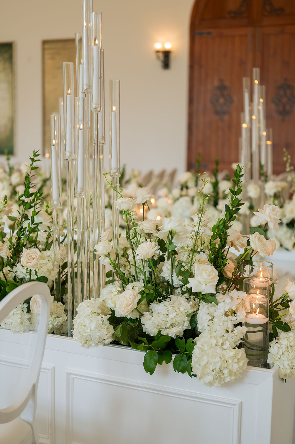 Desiree & Tavierre: White & Gold Wedding with Ceiling Decor at The Citadel Houston