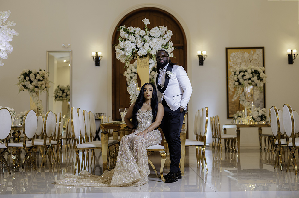 wedding at the citadel houston - ceiling decor - ceremony decor - florist