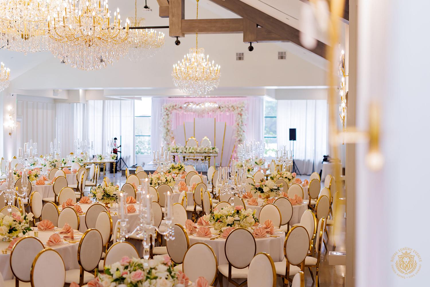 romantic wedding reception - houston wedding designer - blush wedding decor - luxury wedding