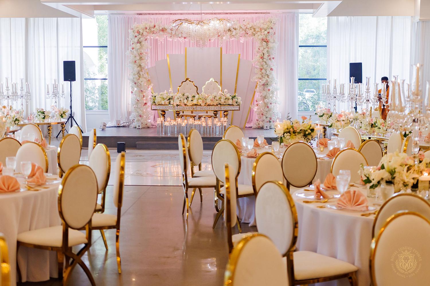 romantic wedding reception - houston wedding designer - blush wedding decor - luxury wedding