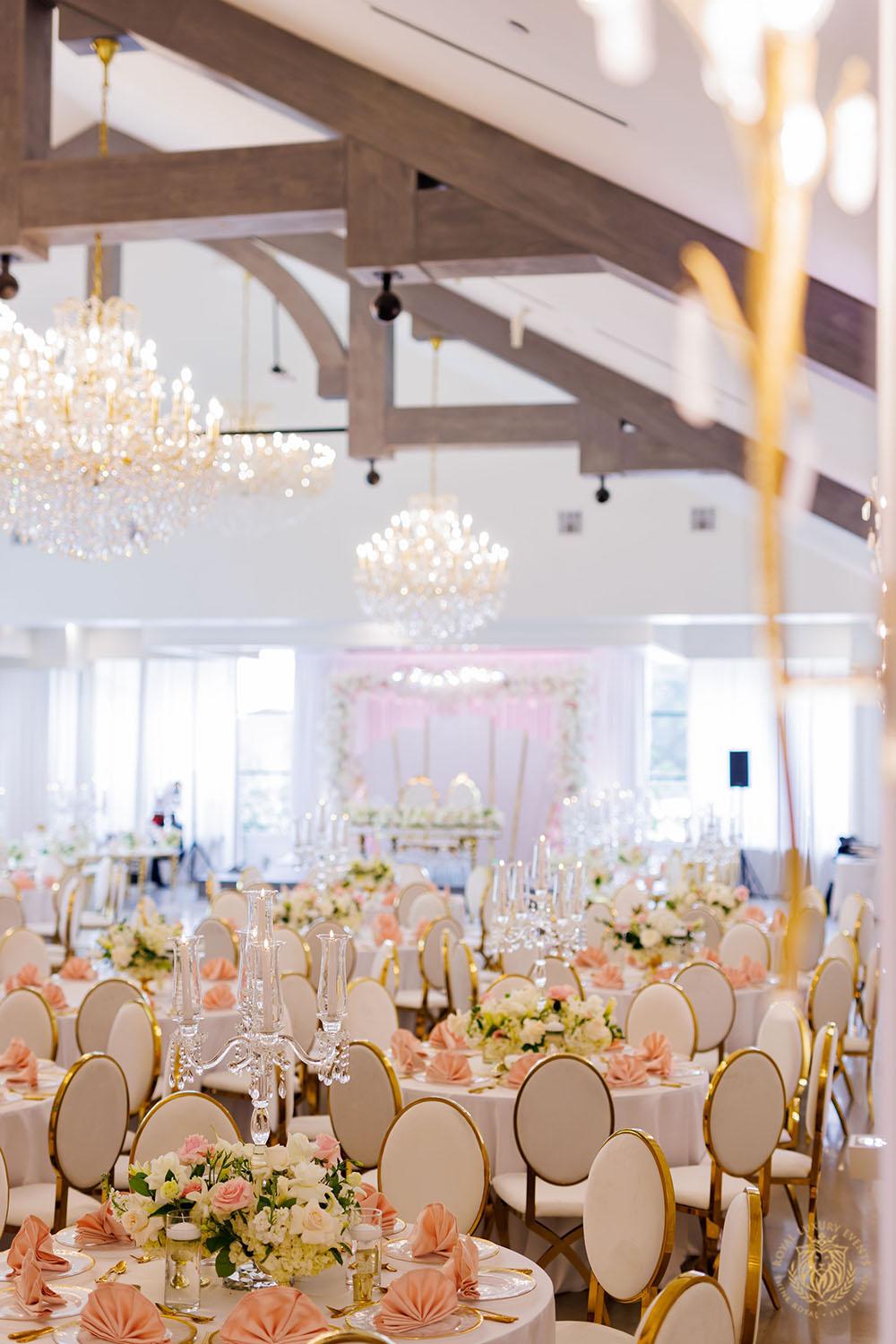 romantic wedding reception - houston wedding designer - blush wedding decor - luxury wedding