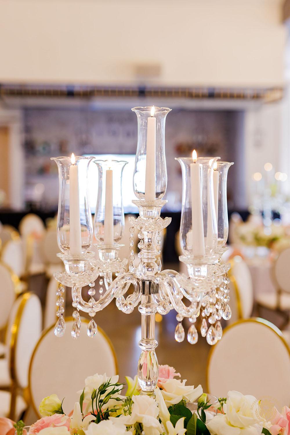 wedding reception centerpieces - candelabra