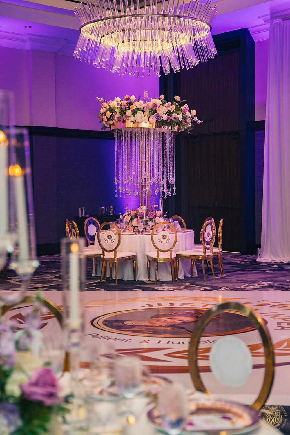 upscale birthday decor - luxury houston events - post oak hotel - houston floral designer - tall centerpieces