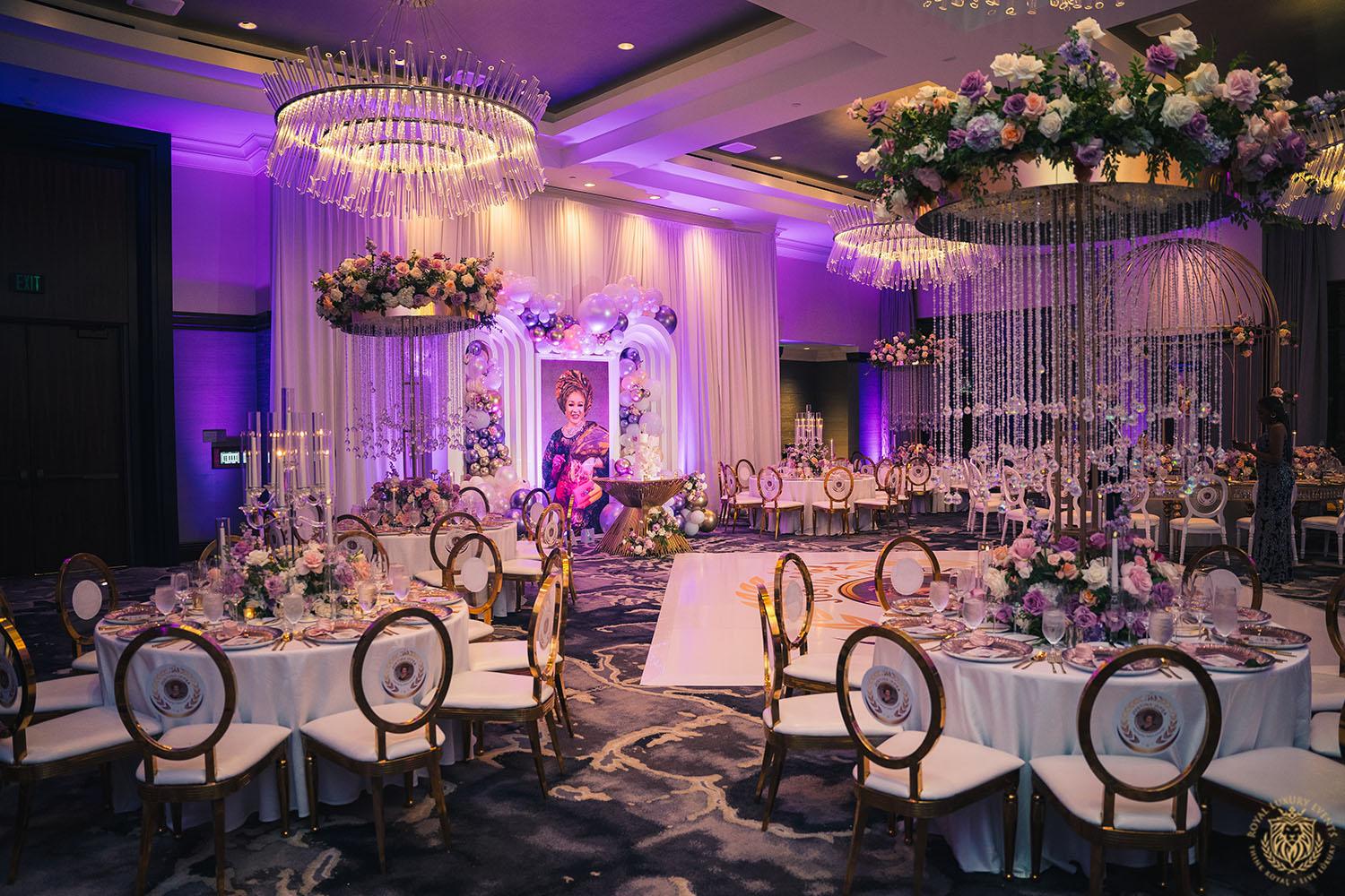 upscale birthday decor - luxury houston events - post oak hotel - houston floral designer