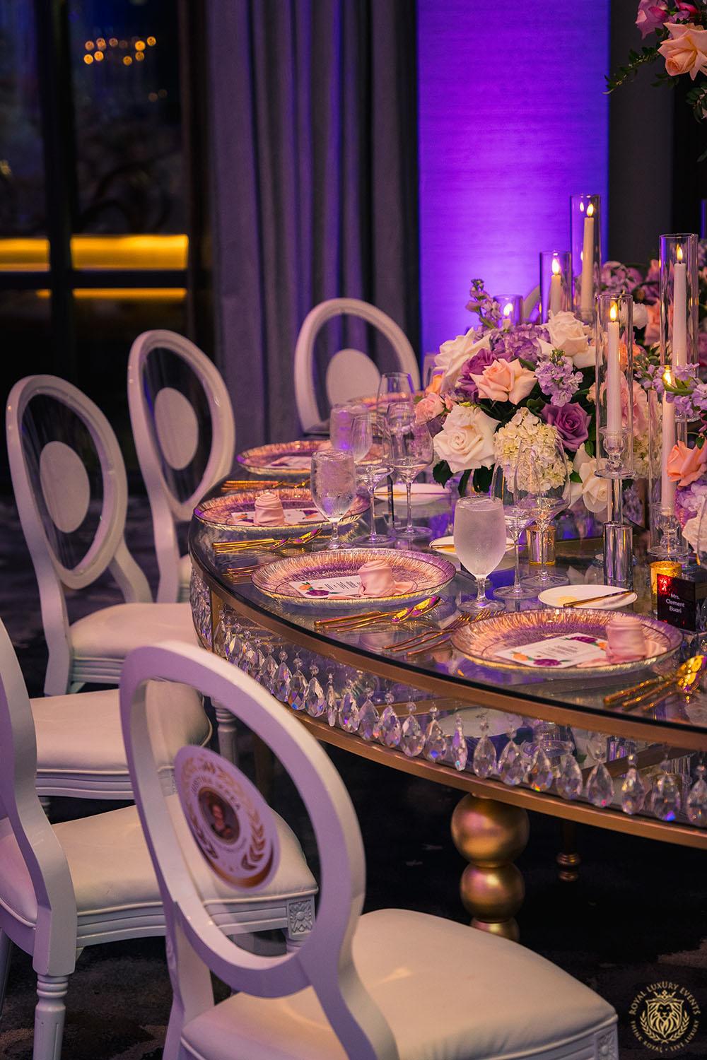 white chair rentals - upscale birthday decor - luxury houston events - houston floral designer - white chair rentals