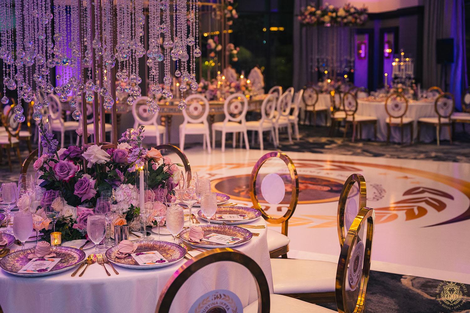 gold chair rentals - white chair rentals - upscale birthday decor - luxury houston events
