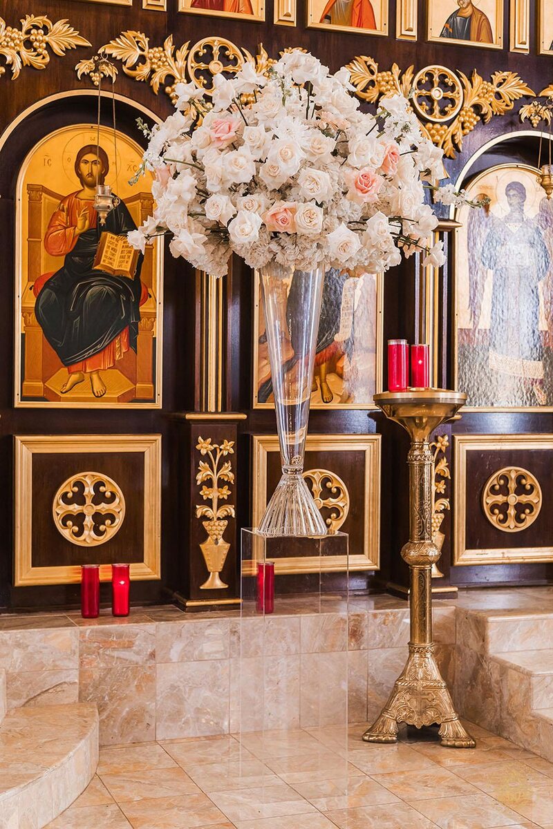 chapel wedding ceremony, ceremony flowers, wedding ceremony decor