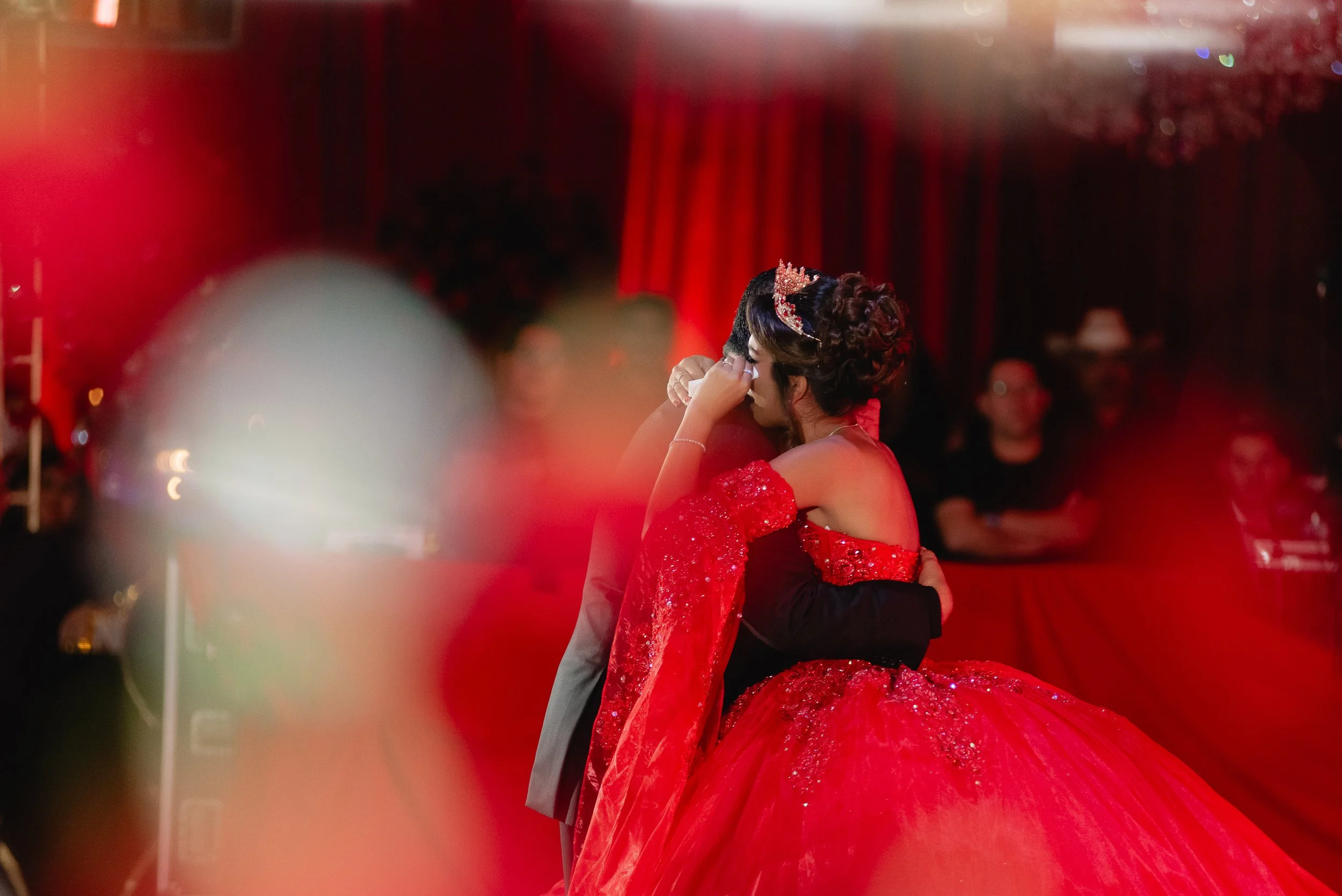 Victoria’s Quinceañera: Bold Red, Black & Gold Elegance