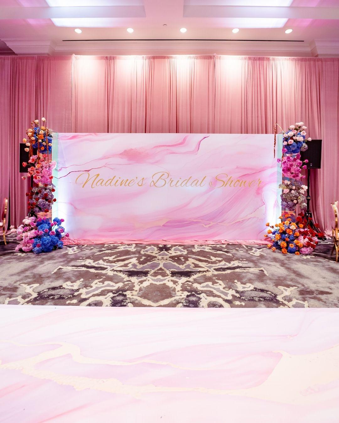 Nadine’s Bridal Shower: Modern Pink, Fuchsia, and Bold Floral Design