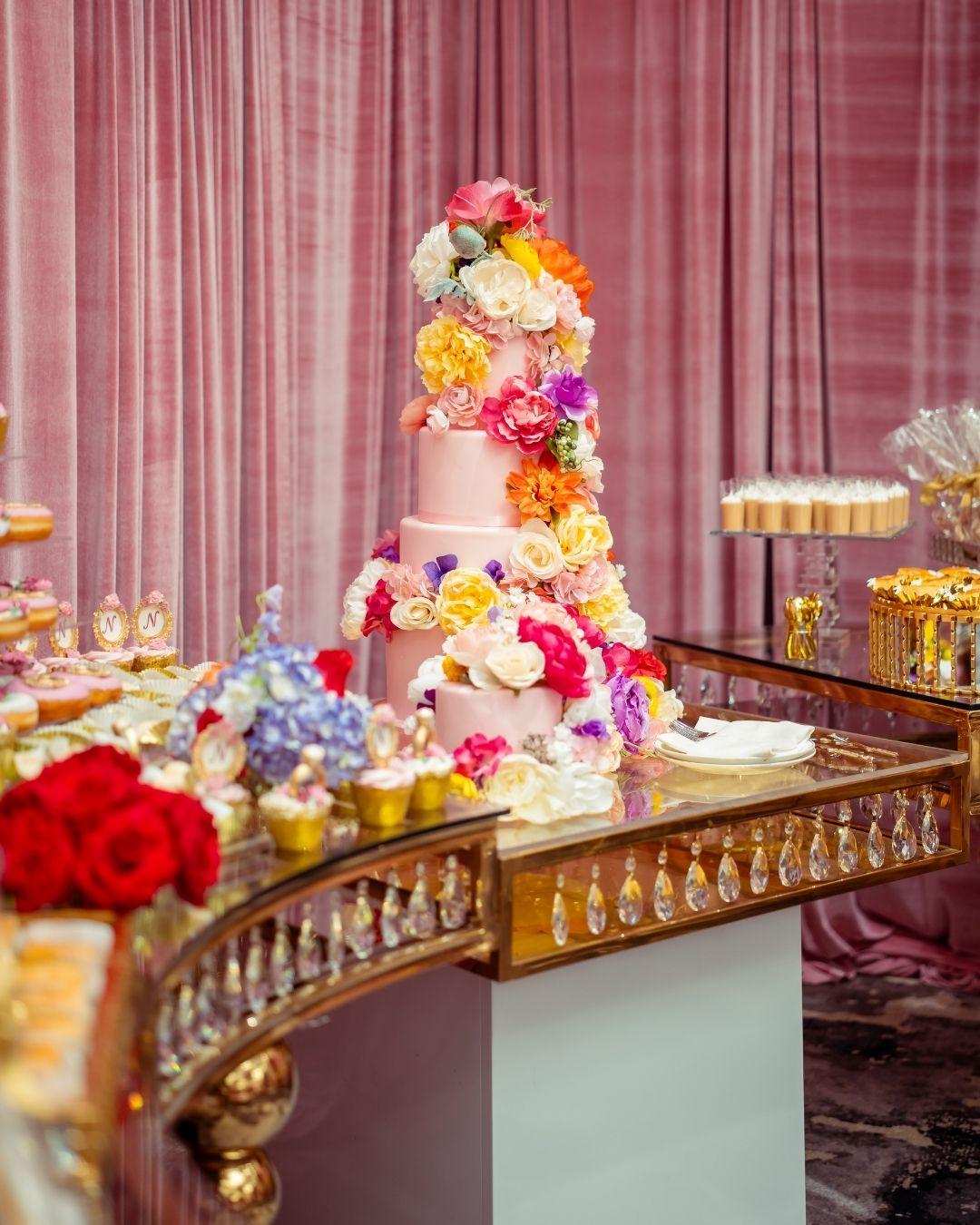 Nadine’s Bridal Shower: Modern Pink, Fuchsia, and Bold Floral Design