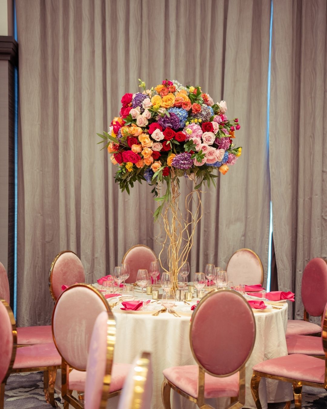 Nadine’s Bridal Shower: Modern Pink, Fuchsia, and Bold Floral Design