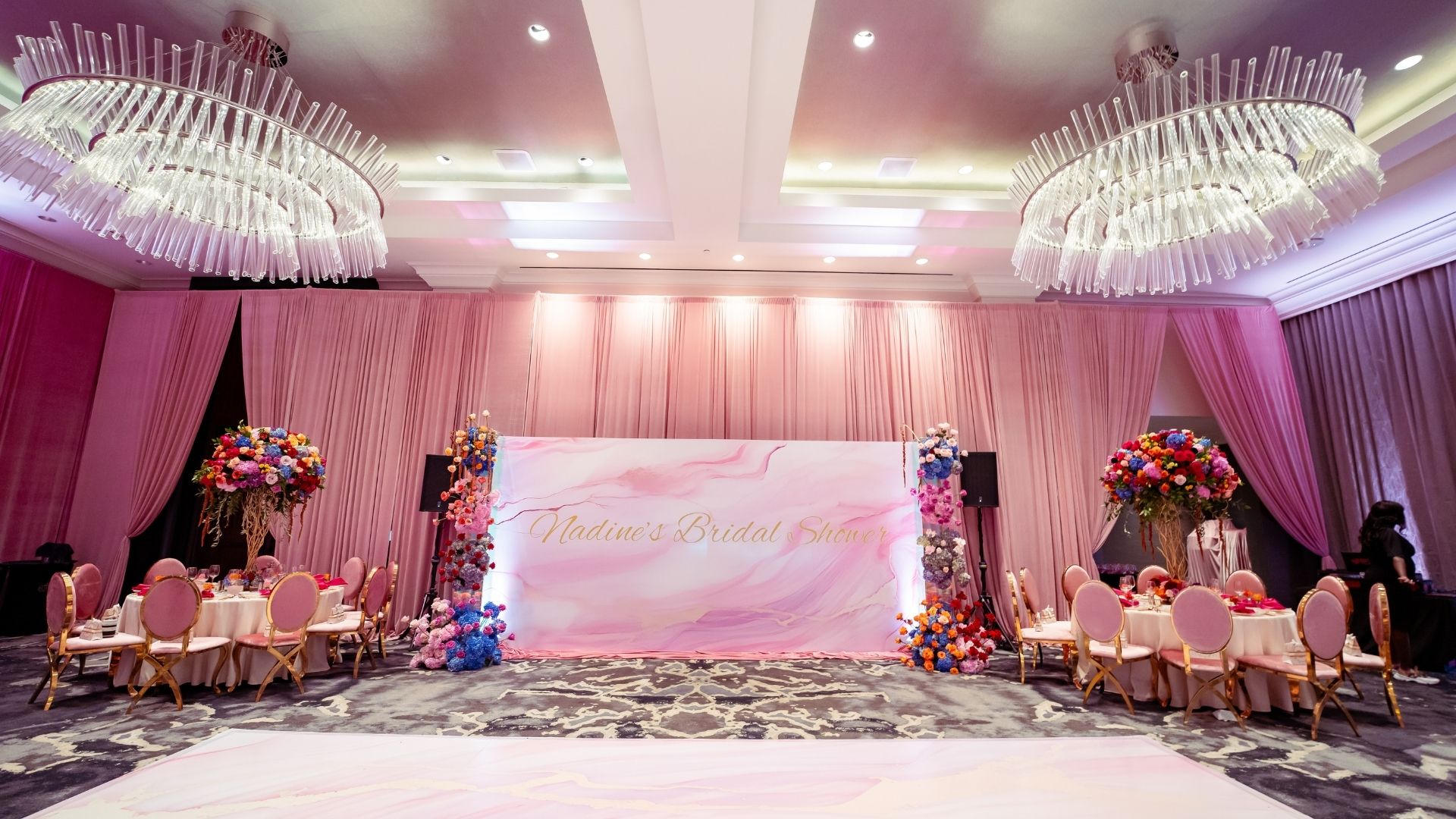 Nadine’s Bridal Shower: Modern Pink, Fuchsia, and Bold Floral Design