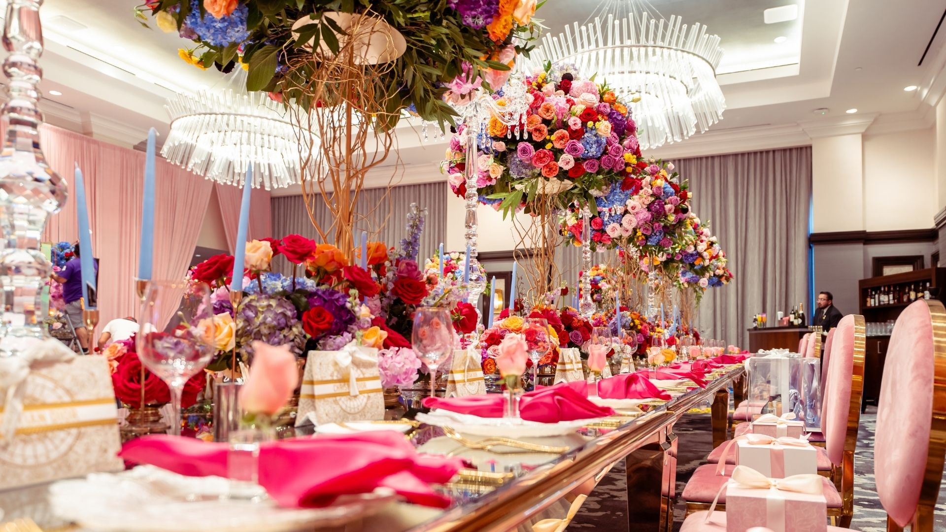 Nadine’s Bridal Shower: Modern Pink, Fuchsia, and Bold Floral Design