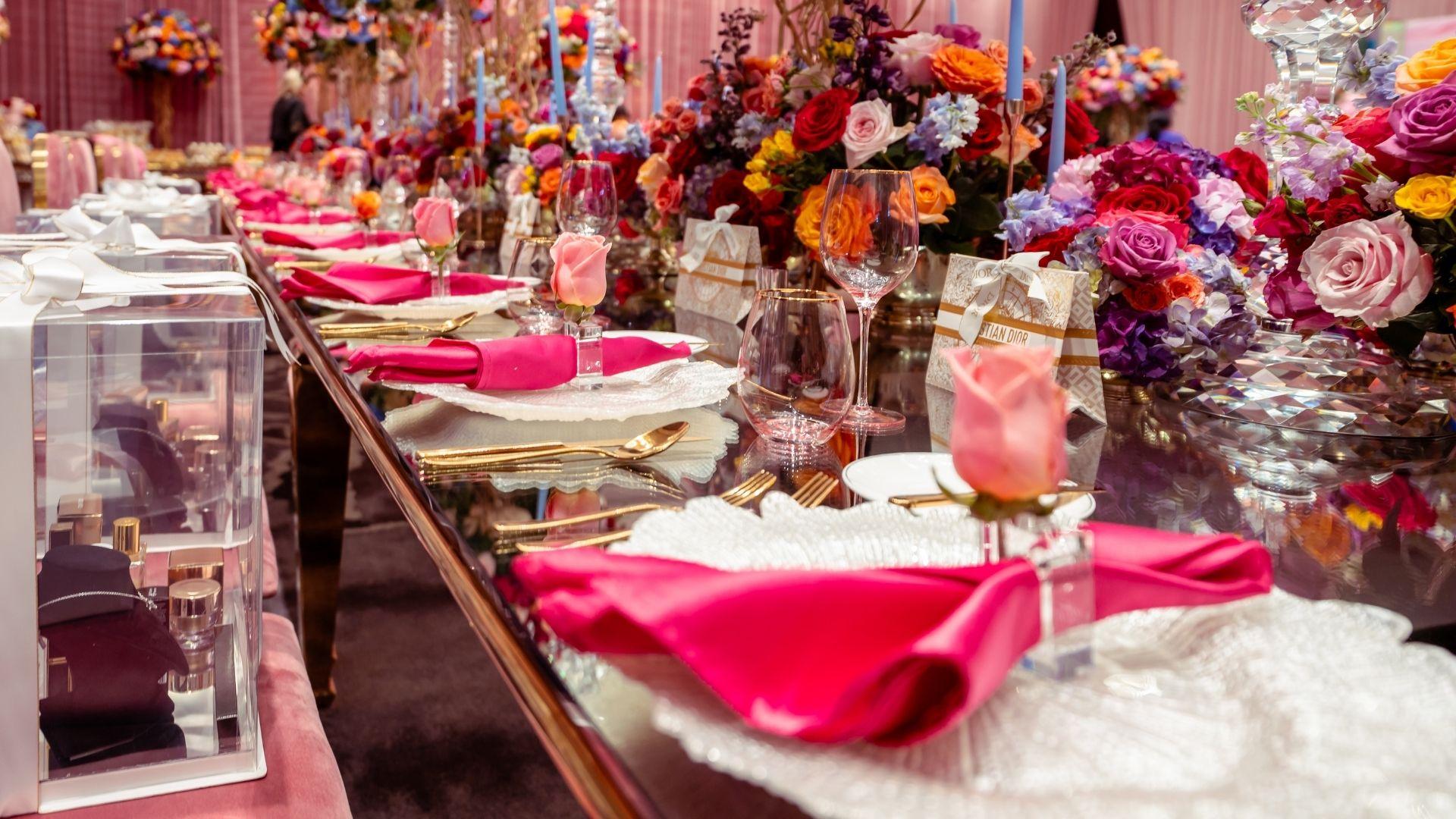 Nadine’s Bridal Shower: Modern Pink, Fuchsia, and Bold Floral Design