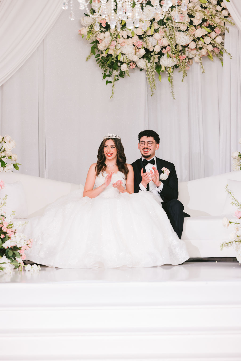 Elaine & Fadi’s Romantic White Wedding with Lush Florals