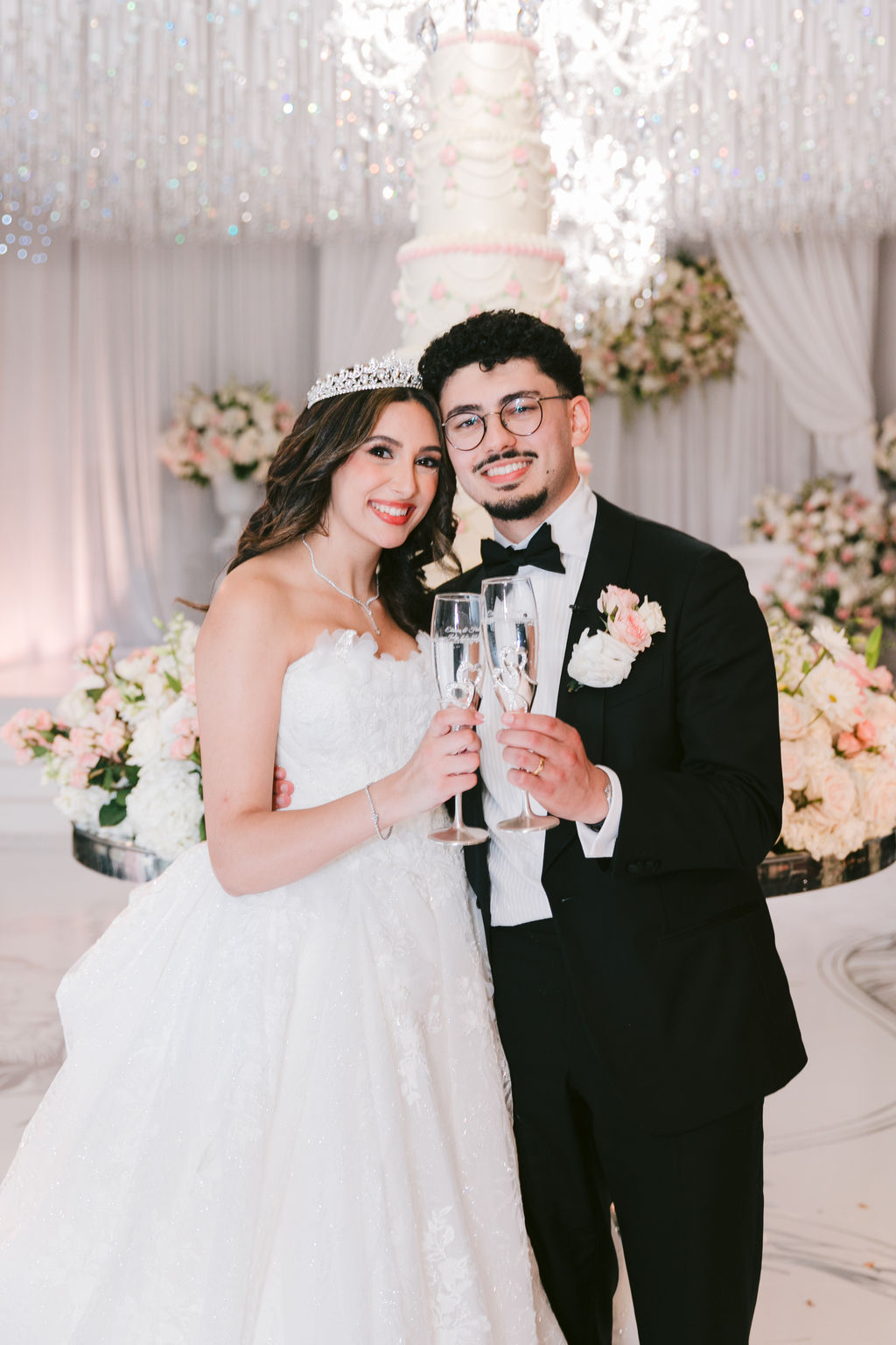 Elaine & Fadi’s Romantic White Wedding with Lush Florals