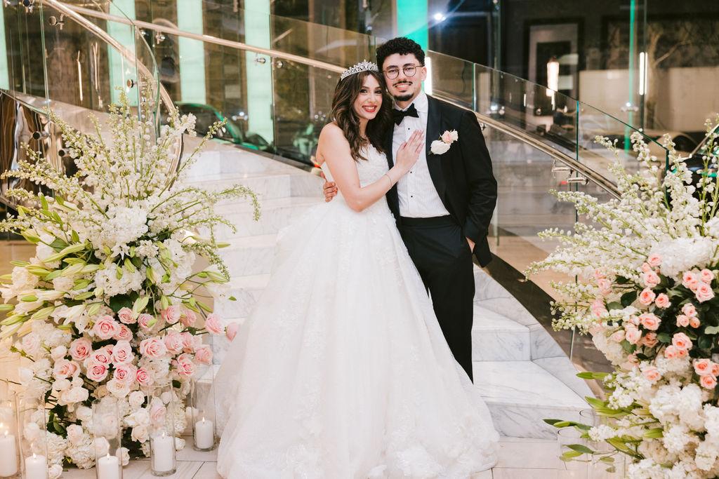 Elaine & Fadi’s Romantic White Wedding with Lush Florals