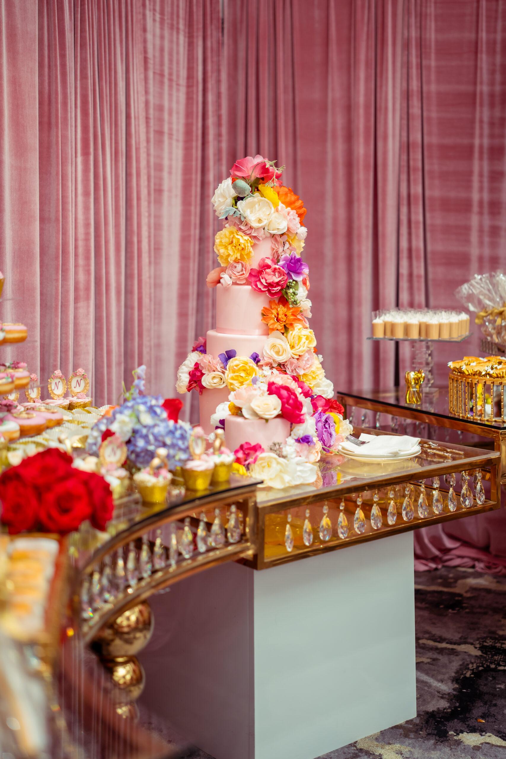 Nadine’s Bridal Shower: Modern Pink, Fuchsia, and Bold Floral Design
