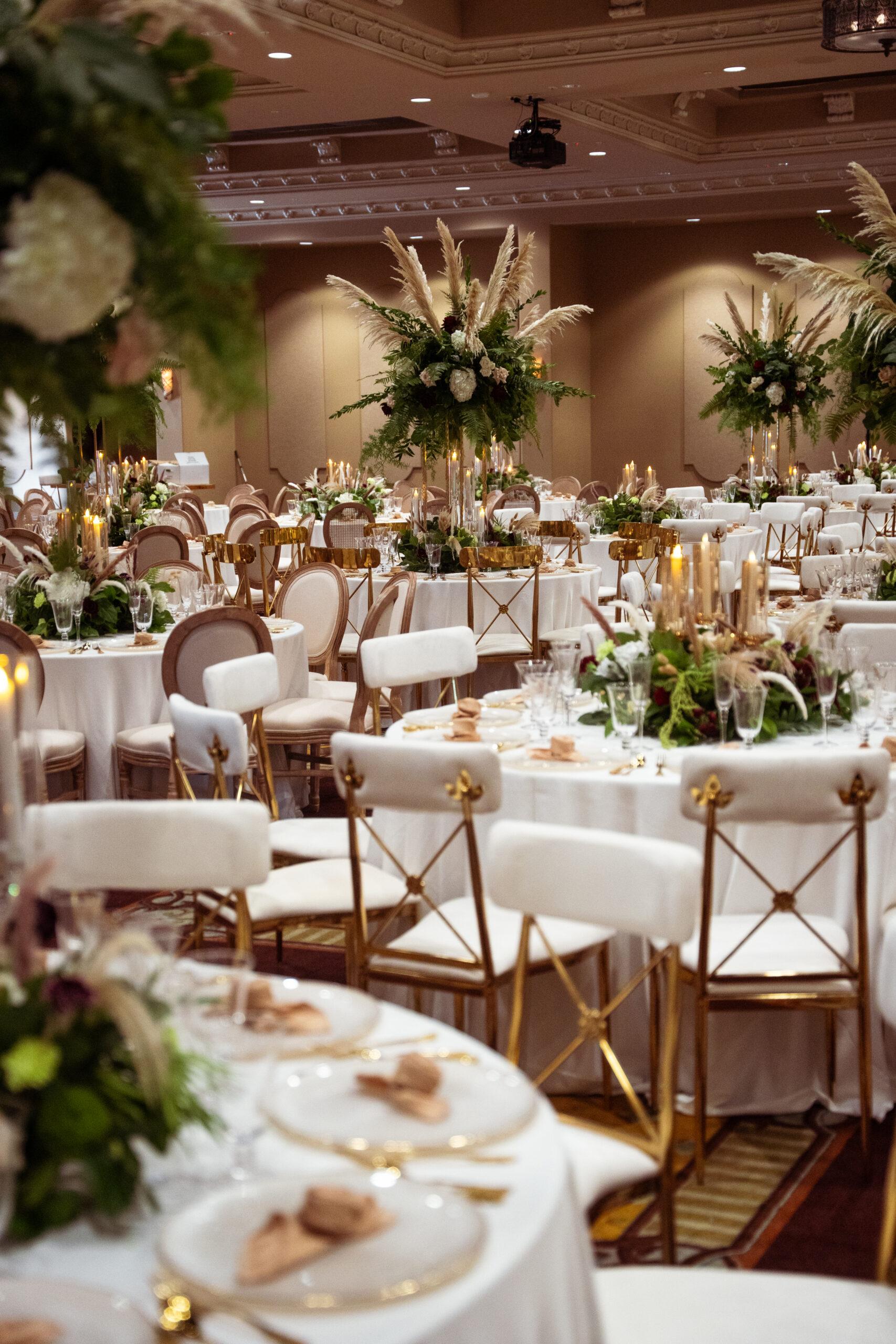 A Traditional Forest-Inspired Wedding with Pampas Grass & Gold accents in Houston Texas