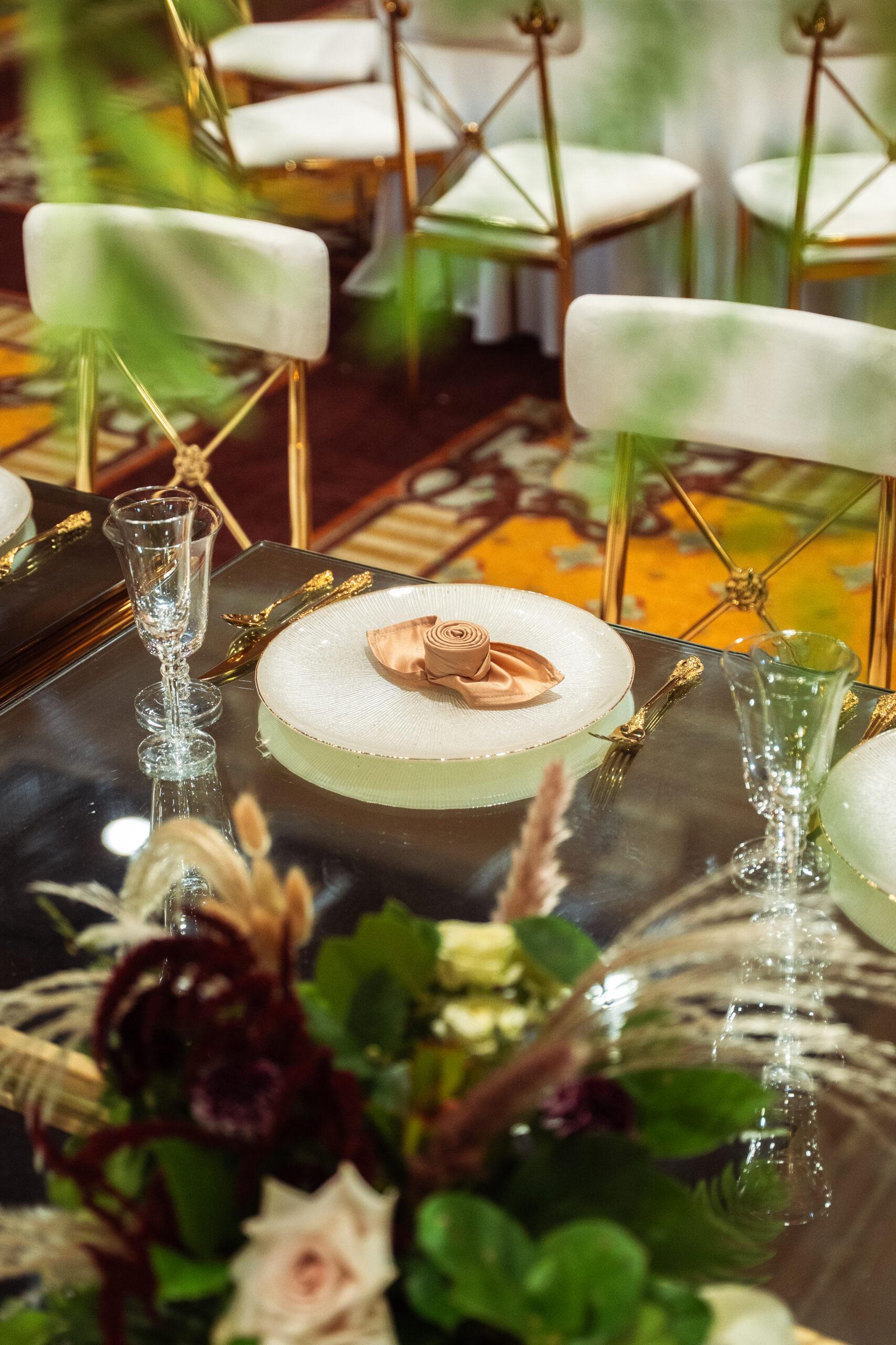 A Traditional Forest-Inspired Wedding with Pampas Grass & Gold accents in Houston Texas
