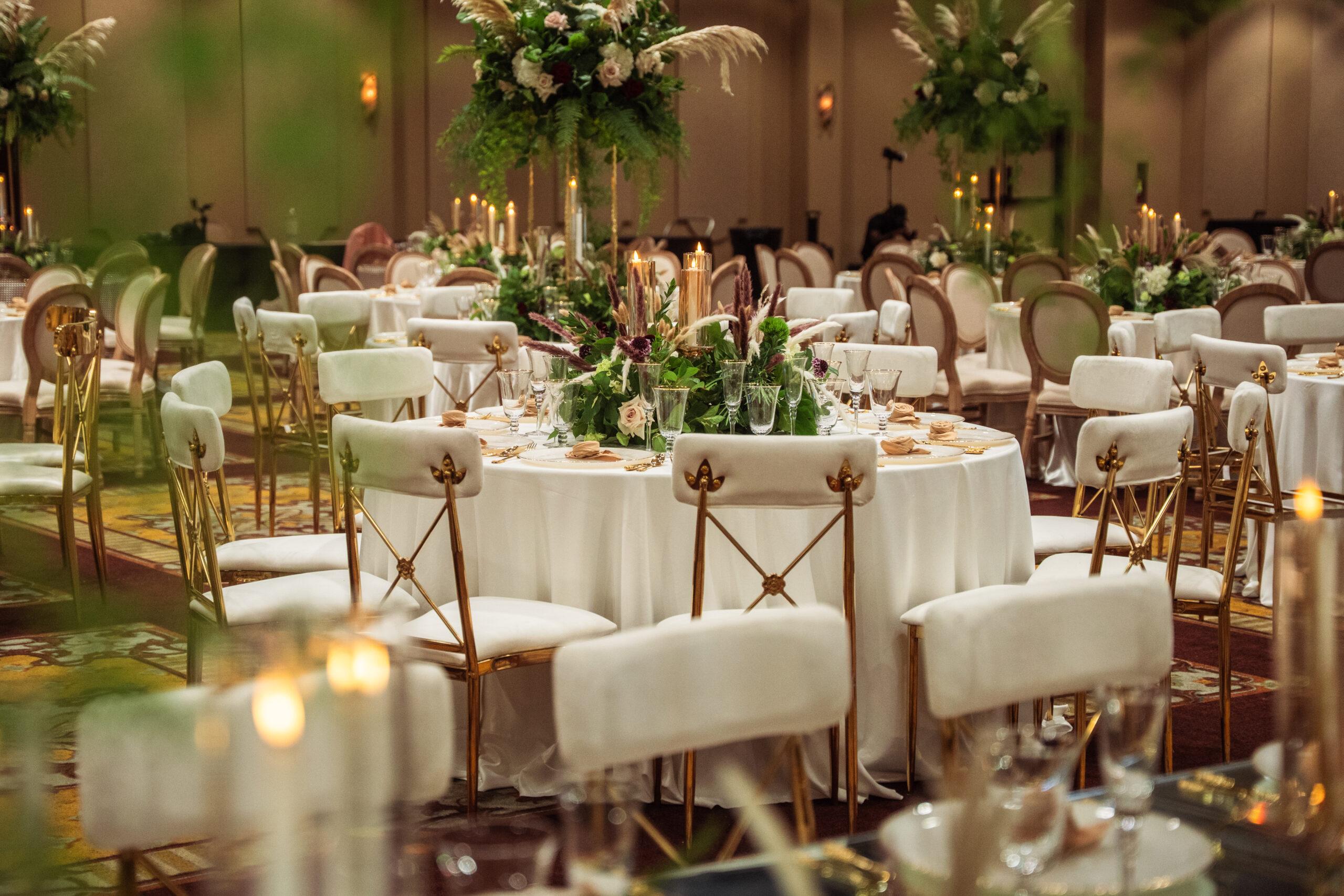 A Traditional Forest-Inspired Wedding with Pampas Grass & Gold accents in Houston Texas